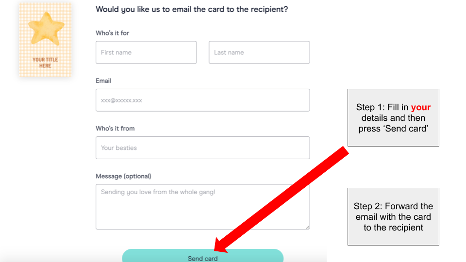 Email the card to yourself