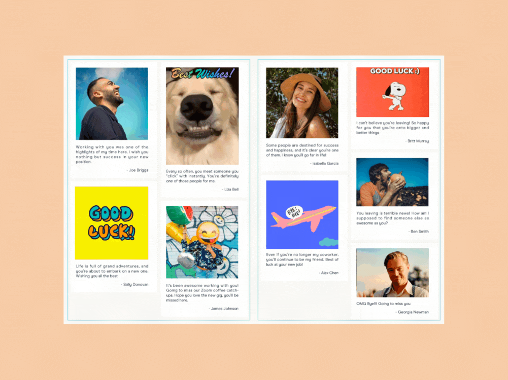 Online Group Greeting Cards for Teams & Groups