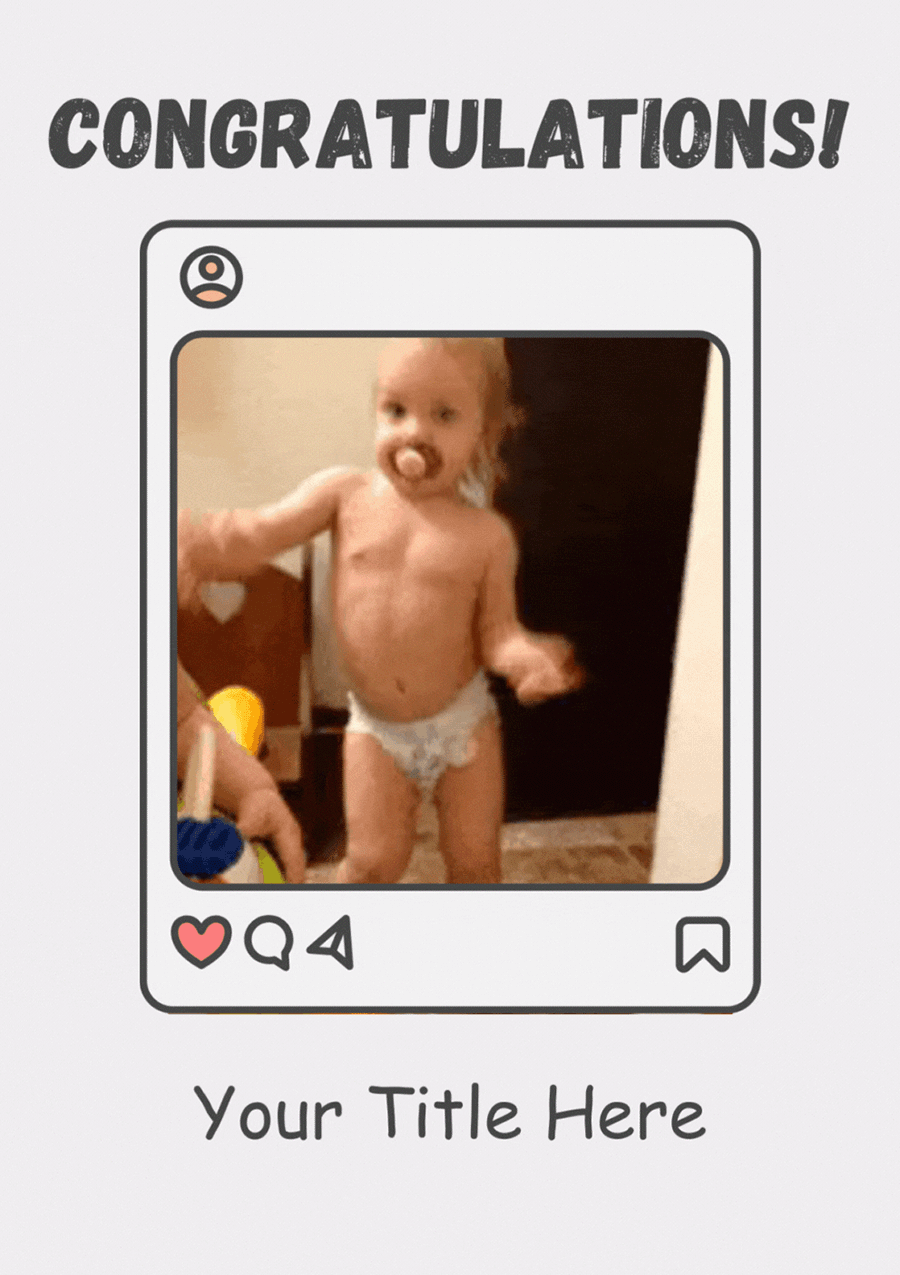 Dancing Baby GIF Congratulations Baby Card