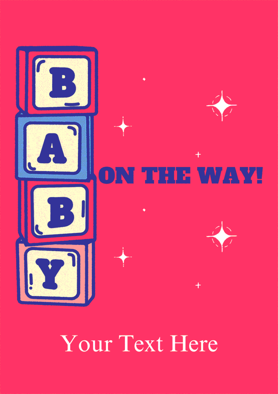 "Baby on the Way!" Maternity Greeting Card