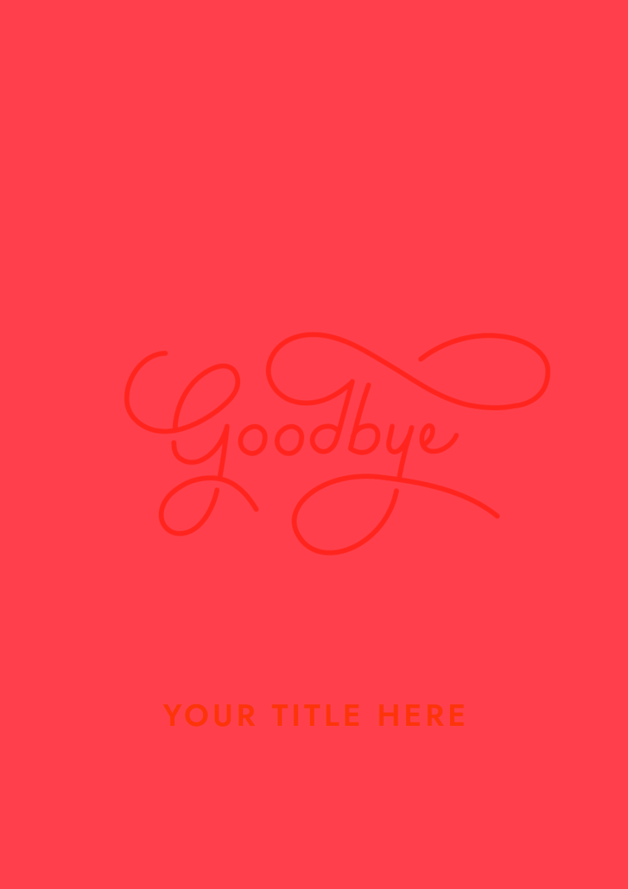 Simple & Elegant Goodbye Card