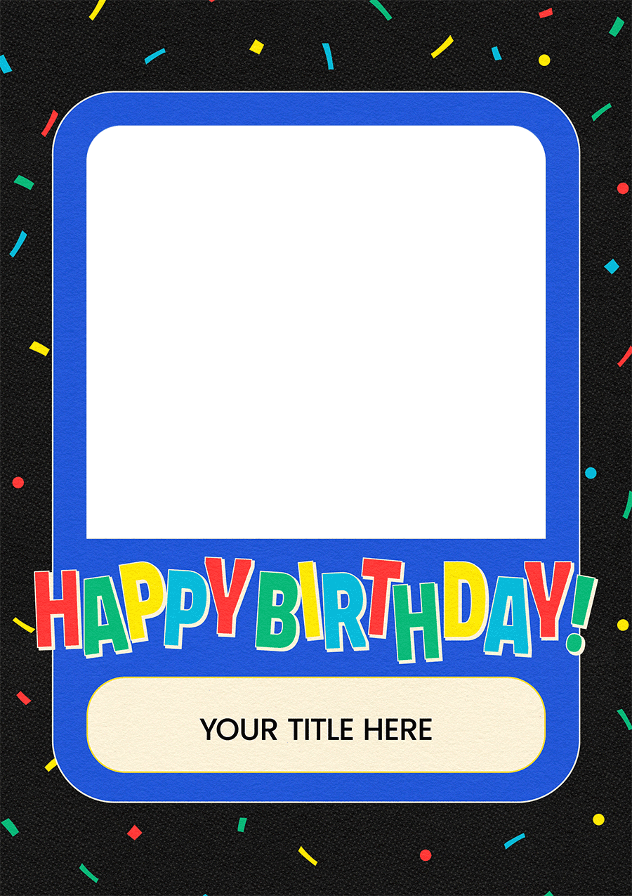 Fun Confetti Birthday Photo Card