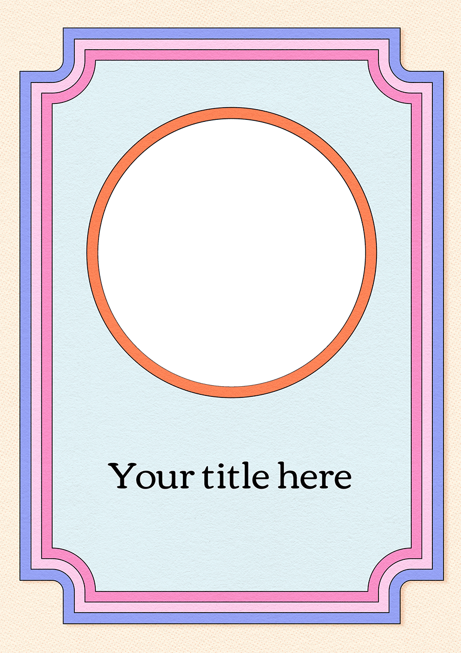 Elegant and Colorful Border Photo Card