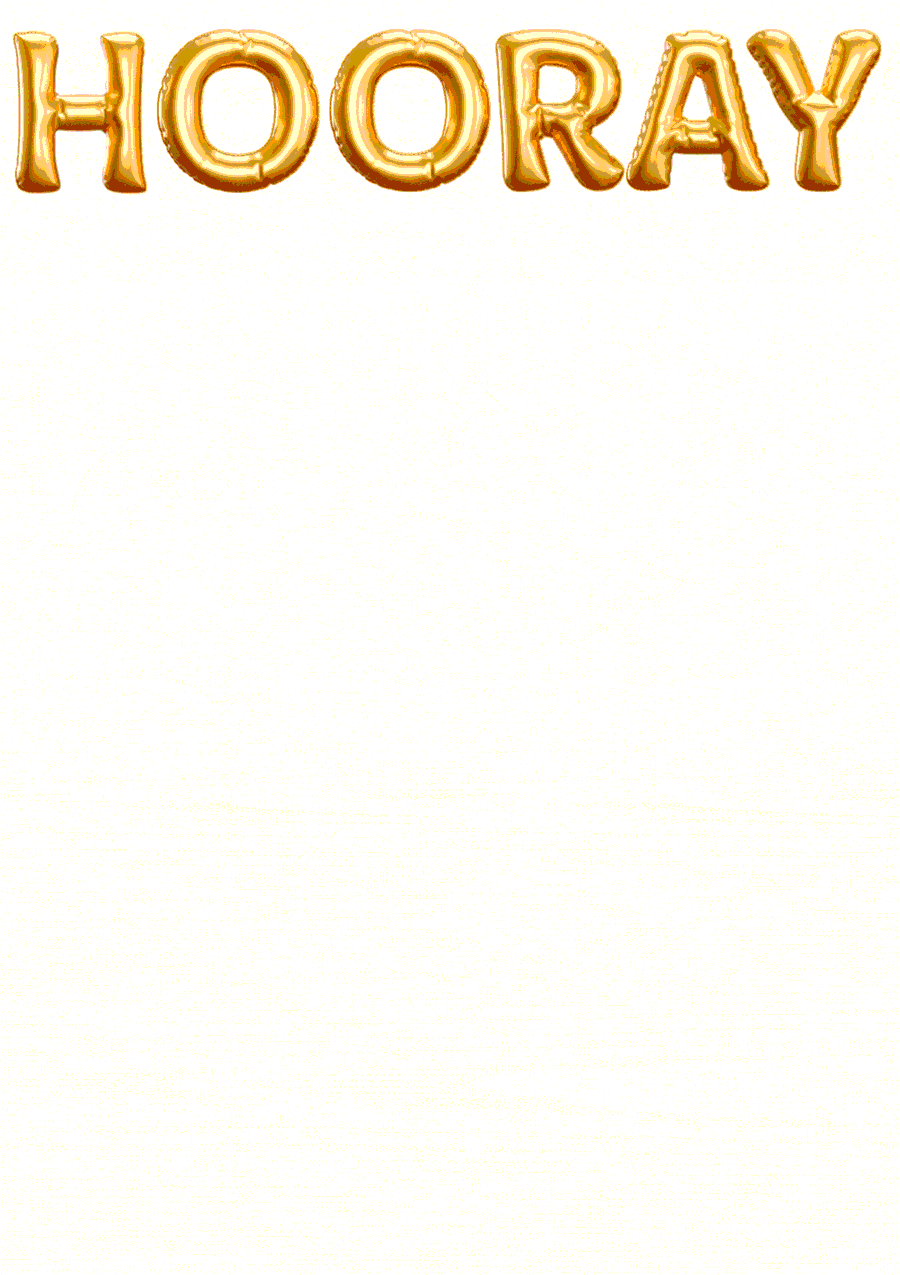 Hooray Balloon Animated Card