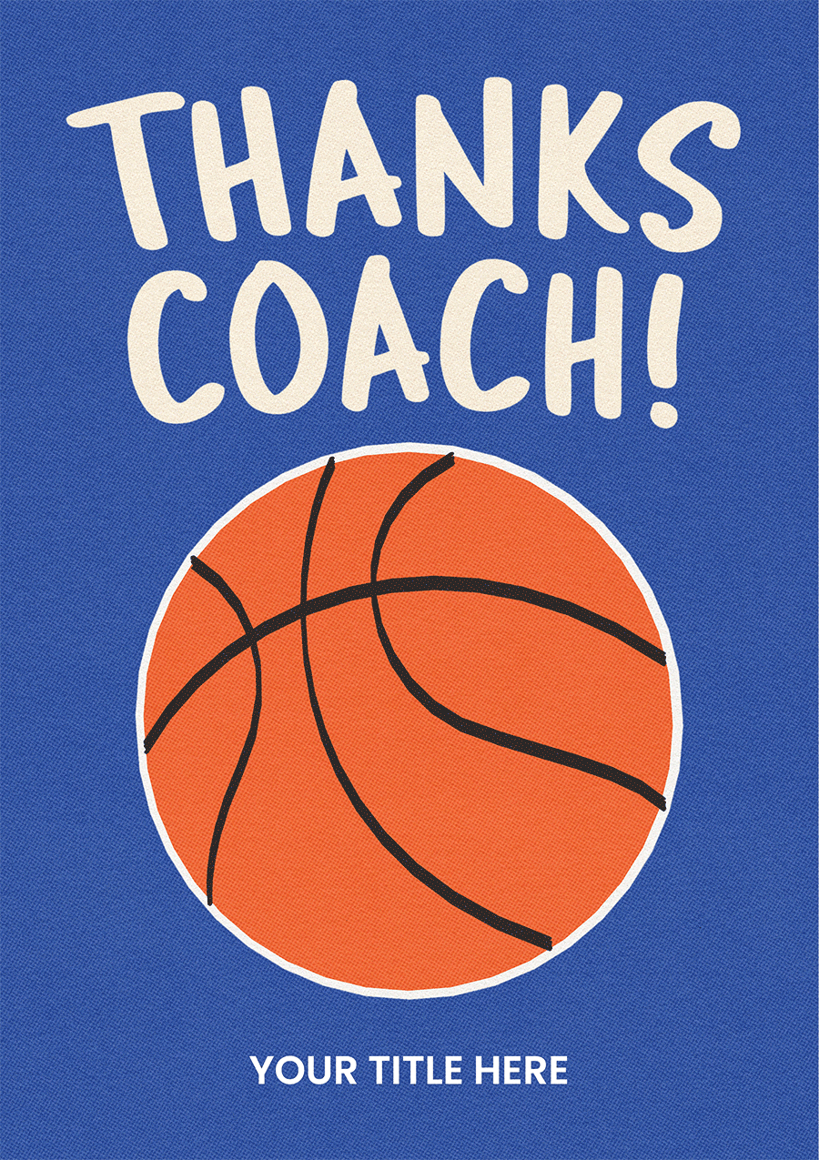 Thanks Coach Basketball Animated