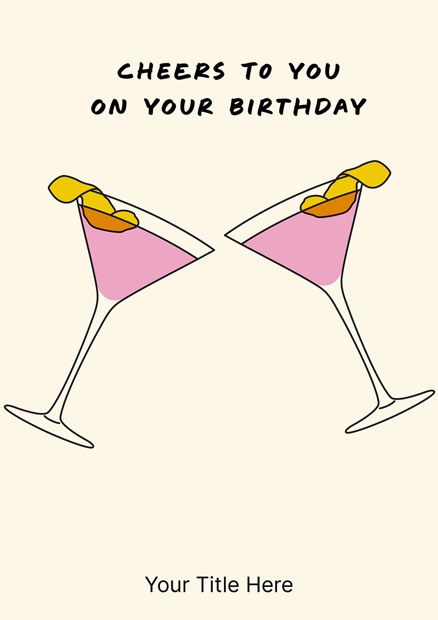 Cheers to 40: A Toast-Worthy Birthday Greeting Card