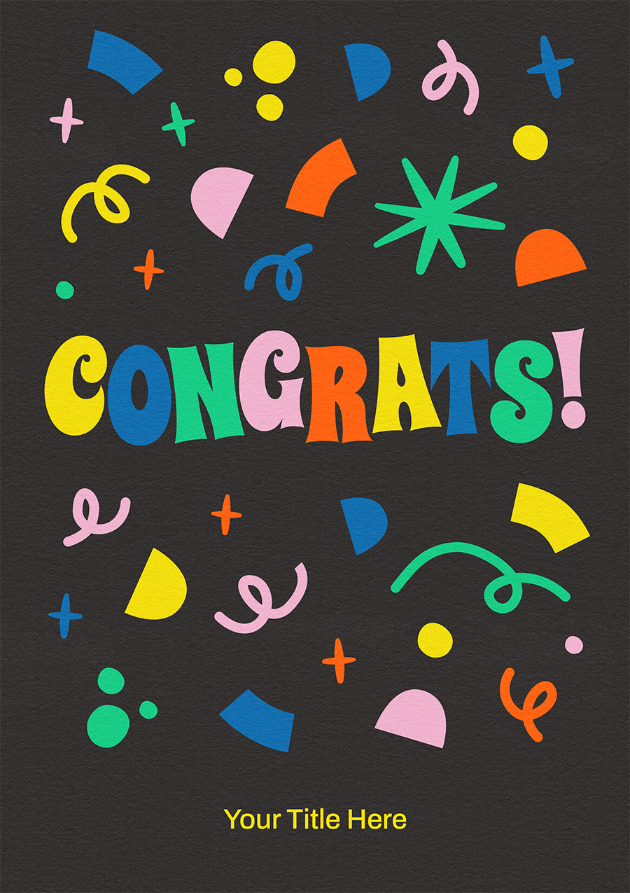 Colorful Shapes Congrats Card