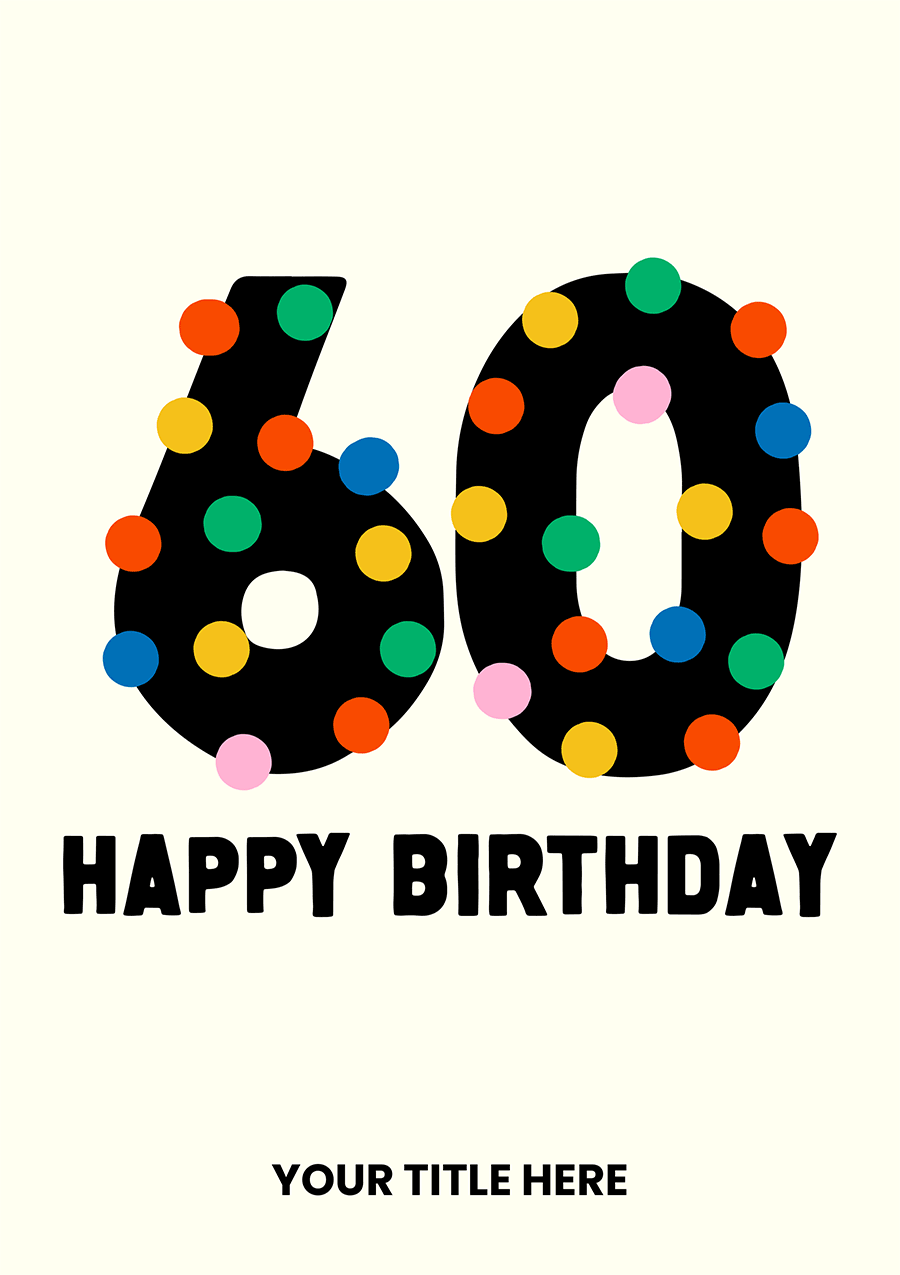 60th Birthday Fairy Lights Card