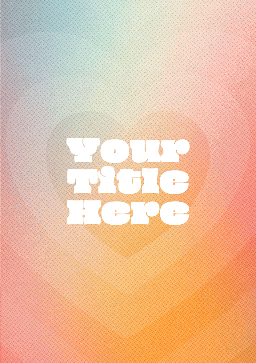 Vibrant Gradient Heart Greeting Card for Special Occasions
