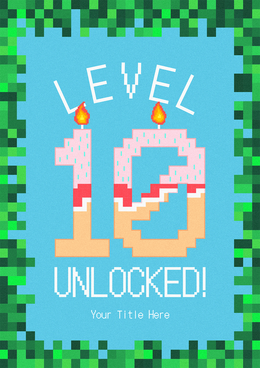 Level 10 Unlocked Birthday Card