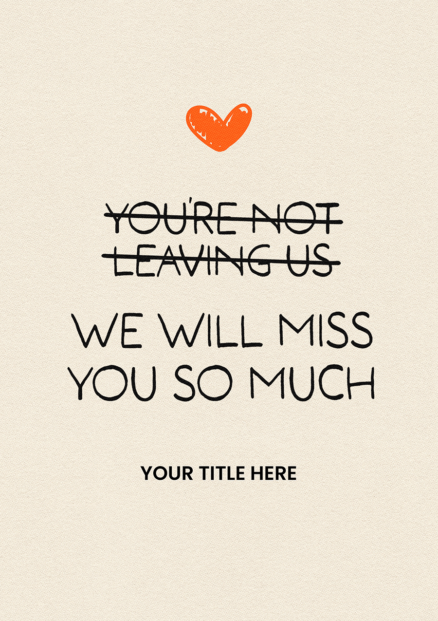 "We’re in Denial" Farewell Card