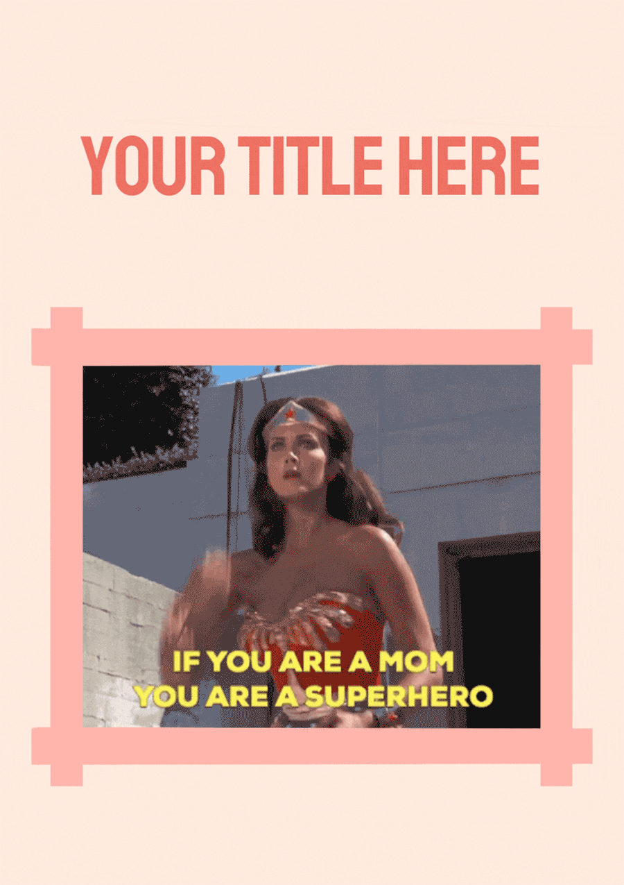 Retro Superhero Mother's Day Greeting Card