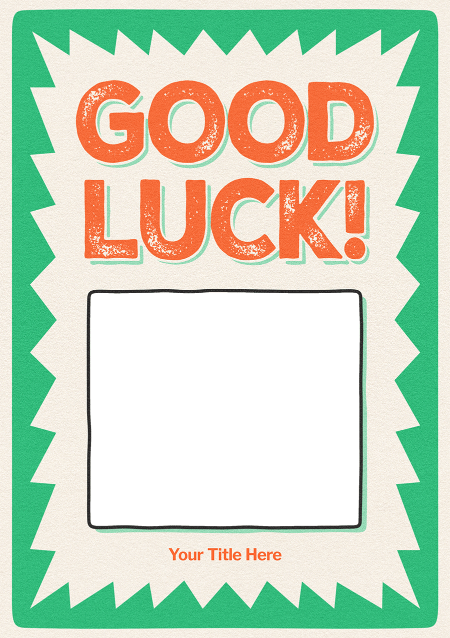 Retro-Inspired Good Luck Card