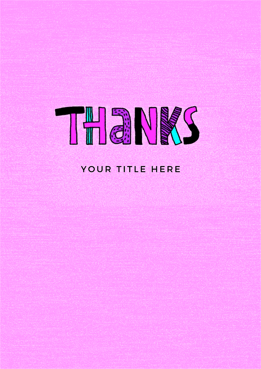 Pink THANKS Animated Greeting Card