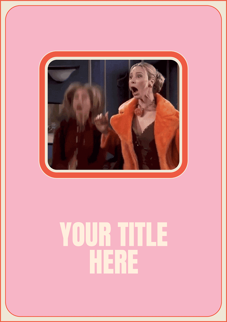 Fun and Excited Frame Greeting Card for Cheerful Messages