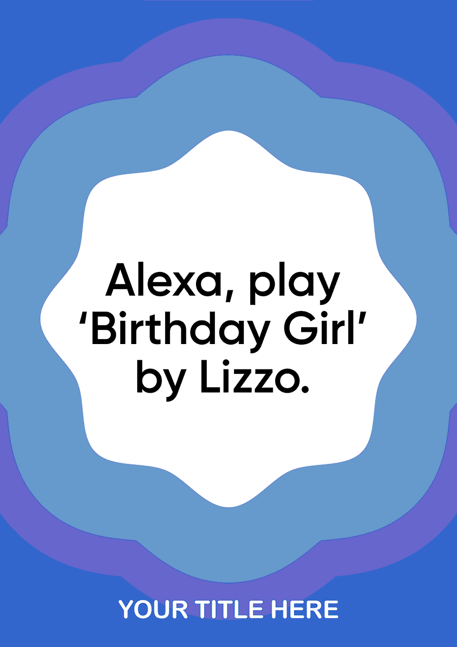 Bright and Fun "Birthday Girl By Lizzo" Birthday Card