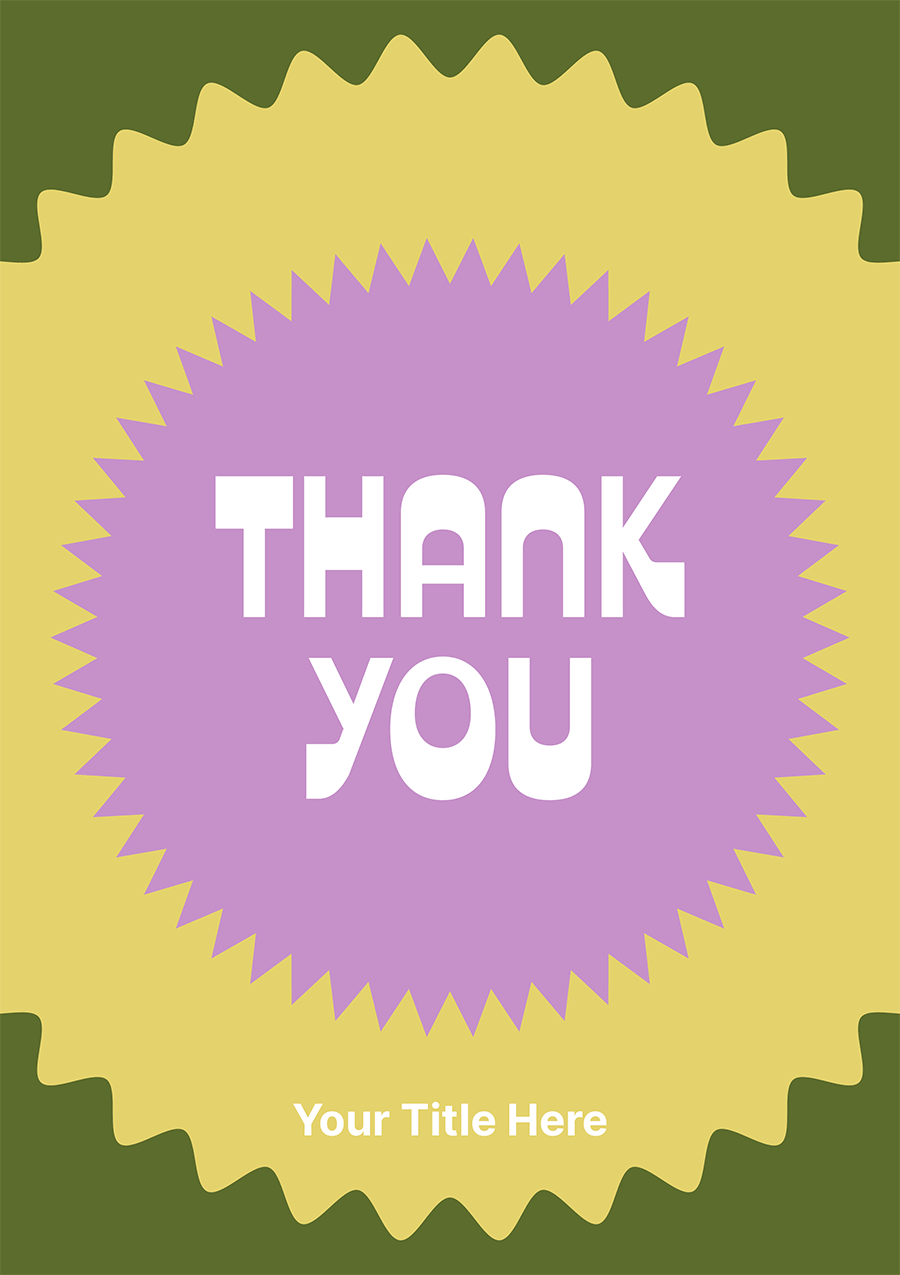 Bold Thank You Teacher Card from the Class