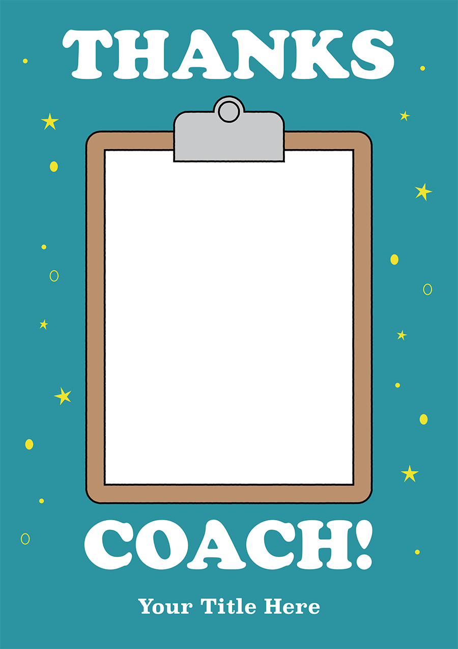 Thank You Coach Photo Card - Add a Personalized Touch