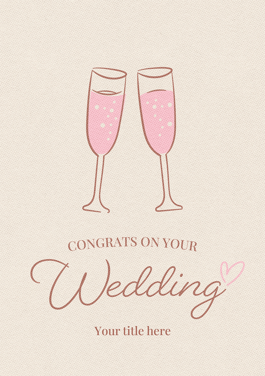Congrats on Your Wedding – Elegant Wedding Greeting Card
