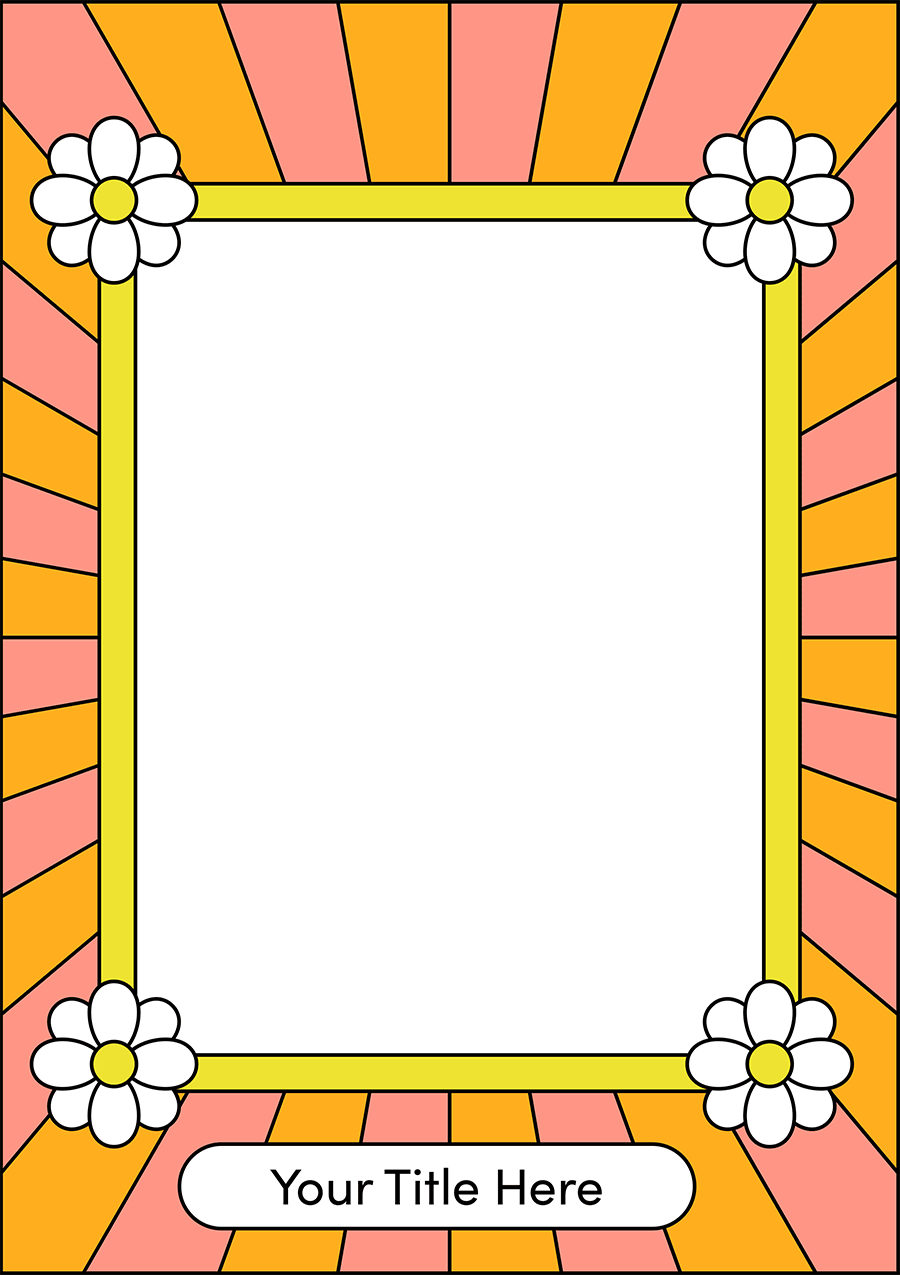 Retro Sunshine Photo Card - Fun & Vibrant Design