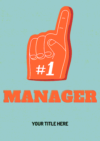 #1 Manager Animated Card