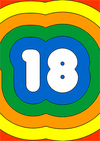 Vibrant & Colorful18th Birthday Card