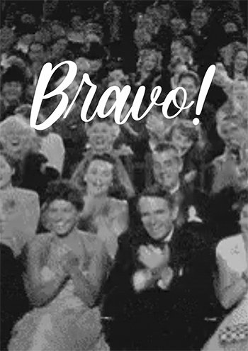 "Bravo!" Vintage Animated Card