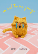 Animated Cat Crying Farewell Card