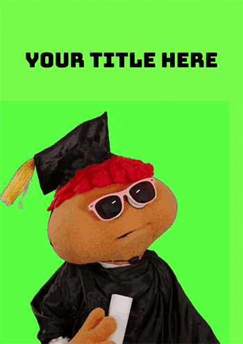 Fluro Green Animated Graduation Card