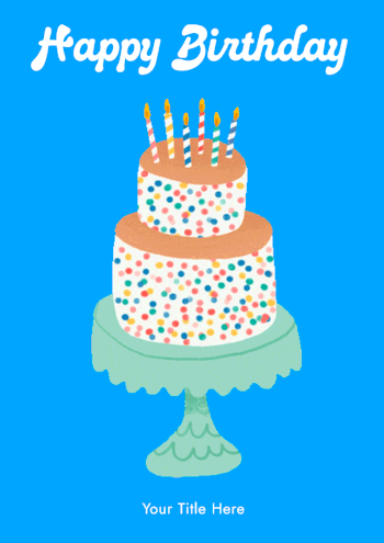 Happy Birthday Dancing Two-Tier Cake Card