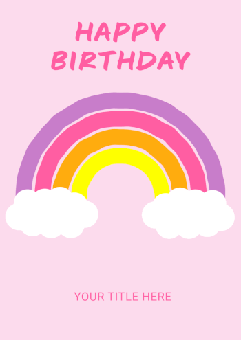 Happy Birthday Rainbow Card