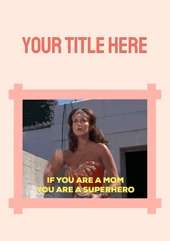Retro Superhero Mother's Day Greeting Card