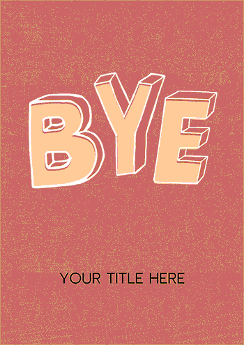 Pink BYE Animated Farewell Card