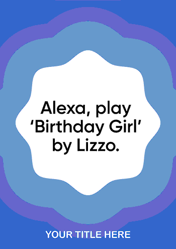 Bright and Fun "Birthday Girl By Lizzo" Birthday Card