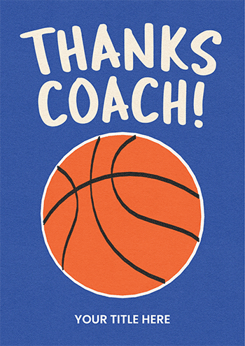 Thanks Coach Basketball Animated