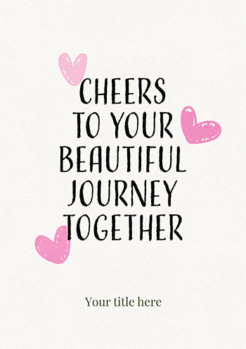Cheers to Your Beautiful Journey Together – Wedding Greeting Card