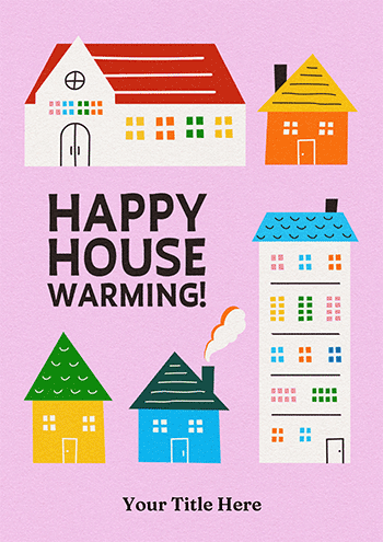 Colorful Housewarming Celebration Card