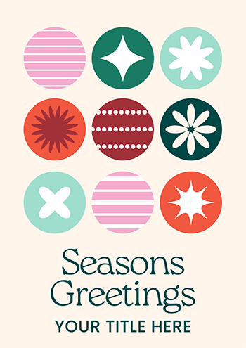 Colourful Bauble Seasons Greetings Card