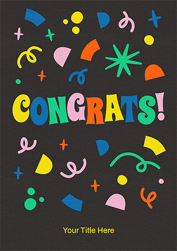 Colorful Shapes Congrats Card
