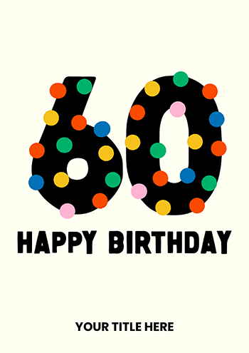 60th Birthday Fairy Lights Card