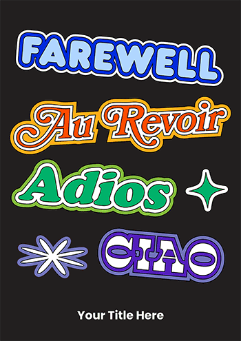 Fun Sticker-Style Farewell Card