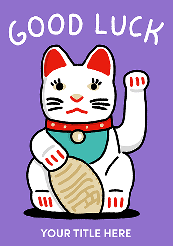 Good Luck Cat - A Lucky Farewell Card