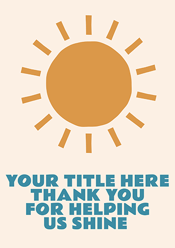 Thank You for Helping Us Shine – Sun Illustration Teacher or Coach Card