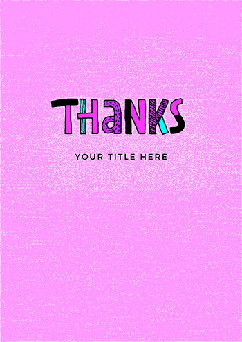Pink THANKS Animated Greeting Card