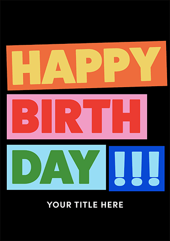 Pop Art Stickers Animated Birthday Card