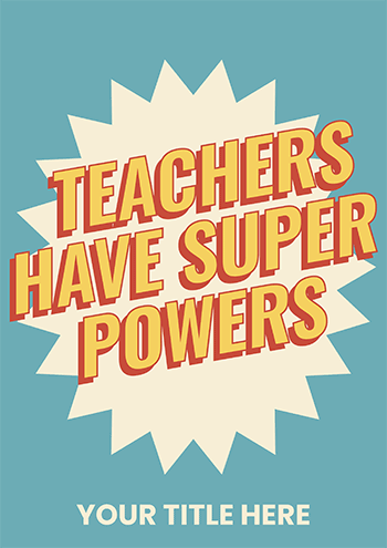 Super Powers Teacher Card – Superhero Thank-You Design