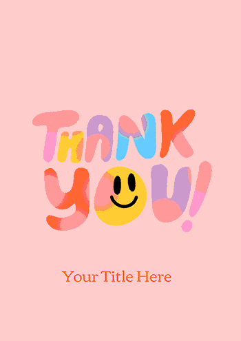 Bright and Colorful "Thank You" Greeting Card