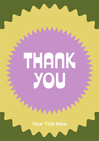 Bold Thank You Teacher Card from the Class