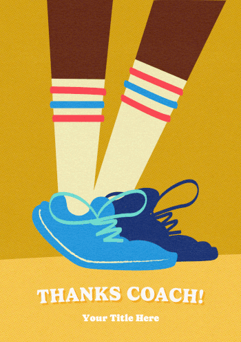 Blue Sneakers Coach Card