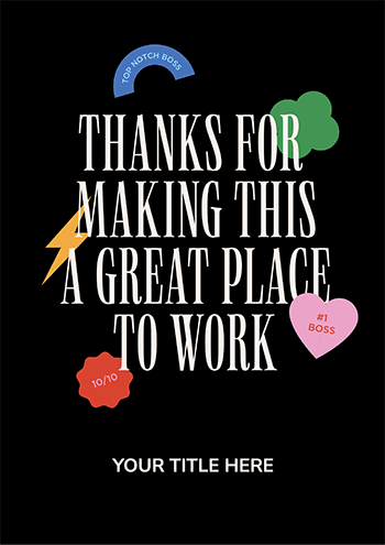 Colourful Animated Boss’s Day Card